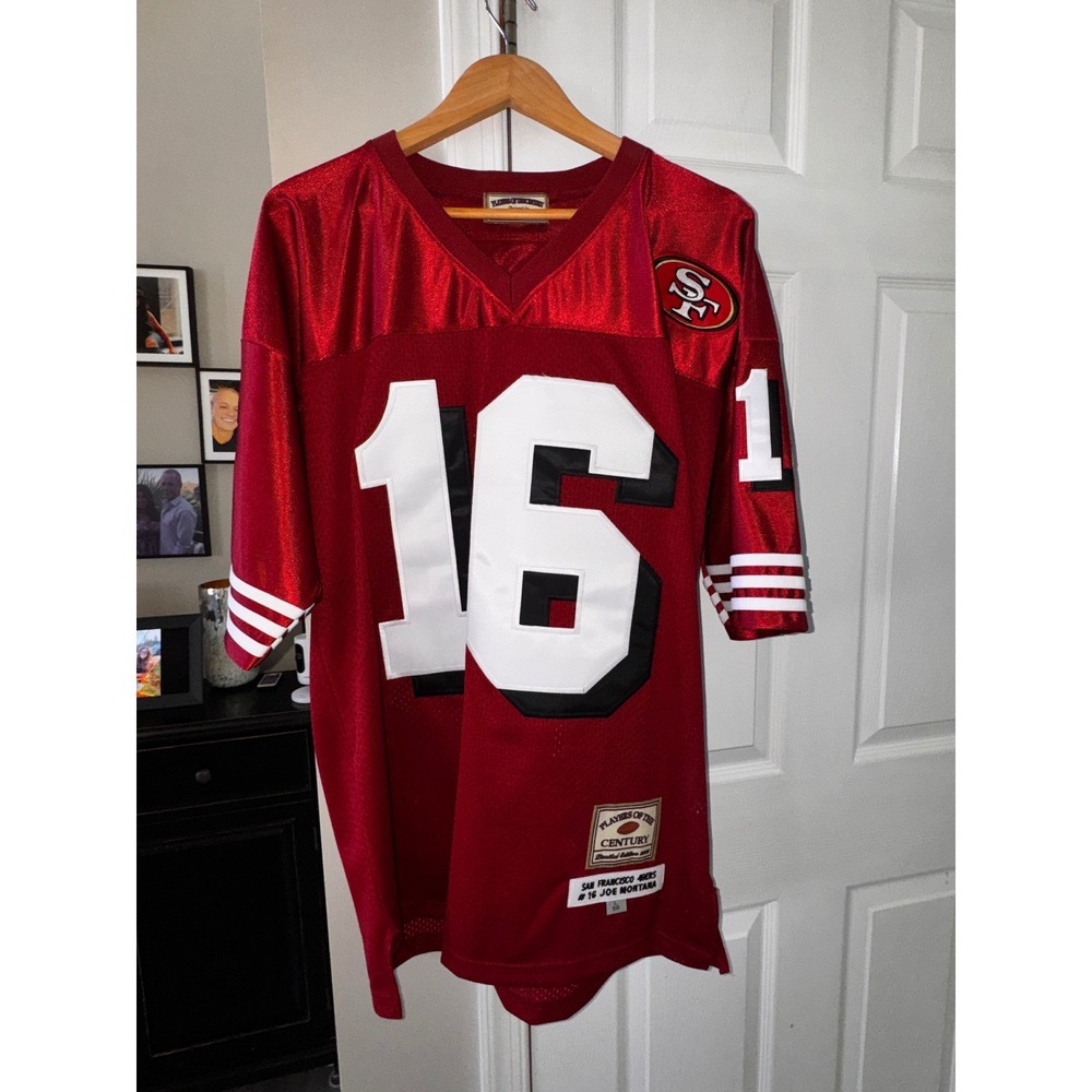 Jeff Hamilton Joe Montana San Francisco 49ers Jersey Players of the Century L 50